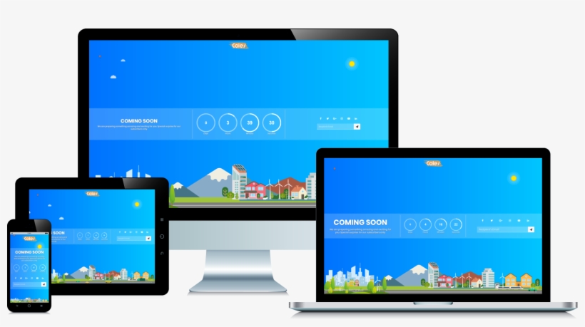 Coming Soon - Template - Bootstrap, transparent png