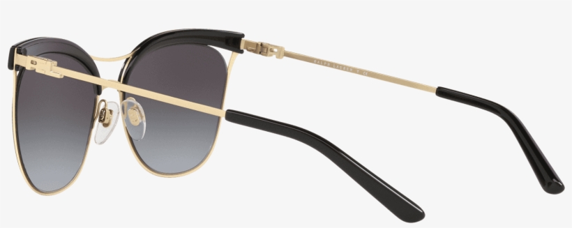 Metal Cateye Sunglasses In Black Sanded Light Gold - Aviator Sunglasses, transparent png