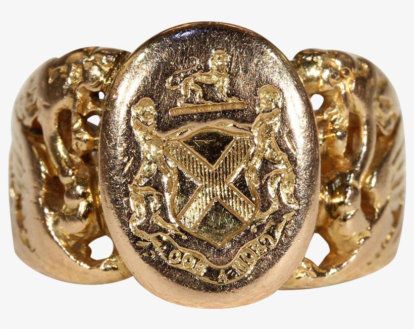 Antique Gold Intaglio Ring From The Duke Of Leinster, - Bracelet, transparent png