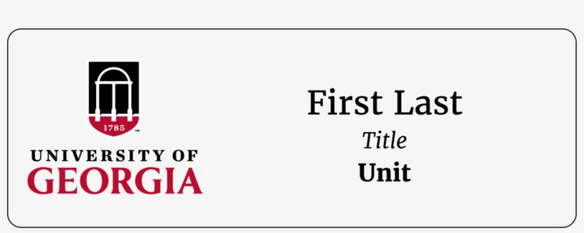 Name Tag Template - University Of Georgia Logo, transparent png