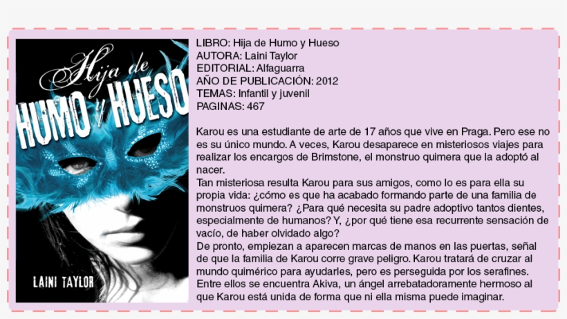 Hola Realezas, Hoy Les Traigo Una Reseña De Mi Más - Hija De Humo Y Hueso / Daughter Of Smoke And Bone, transparent png