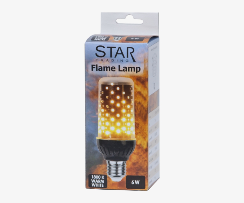 Led Lamp E27 T45 Flame Lamp - Star Trading, transparent png