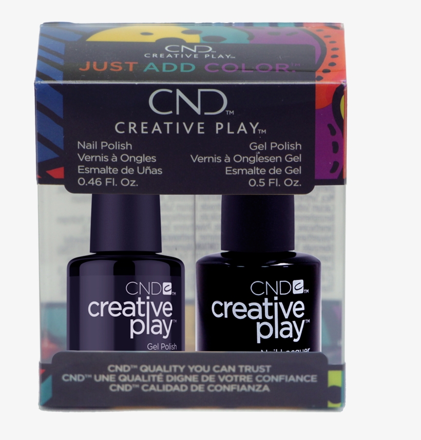 Cnd Creative Play Nail Polish, Black + Forth #451,, transparent png