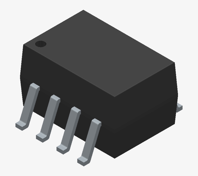 Ild213t - Vishay - 3d Model - Small Outline Packages - Sop8 Png, transparent png