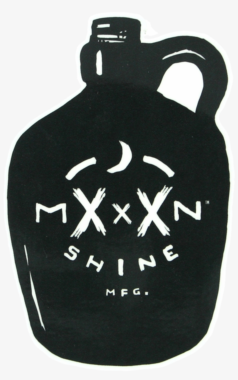 Moonshine Jug Mxxxn Sticker Single - Moonshine Mfg Hooch Natural / Black Longboard Skateboard, transparent png