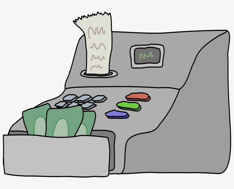 Cash Register - Receipt Cash Register Clipart, transparent png