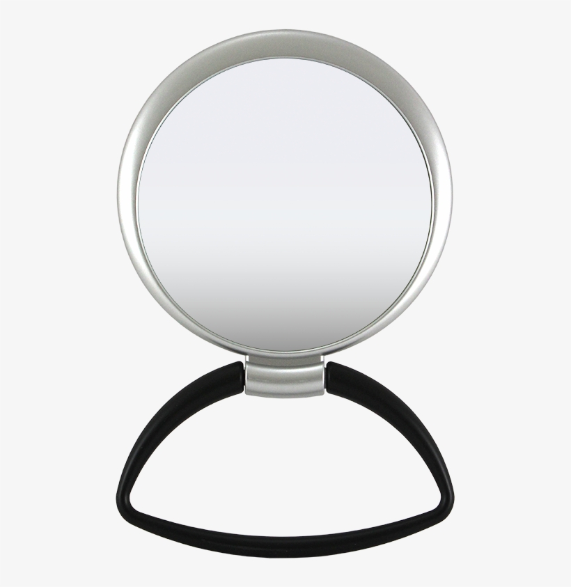 Hanging / Standing Mirror 1x/5x Black Handle, Matte - Swissco Mirror, transparent png