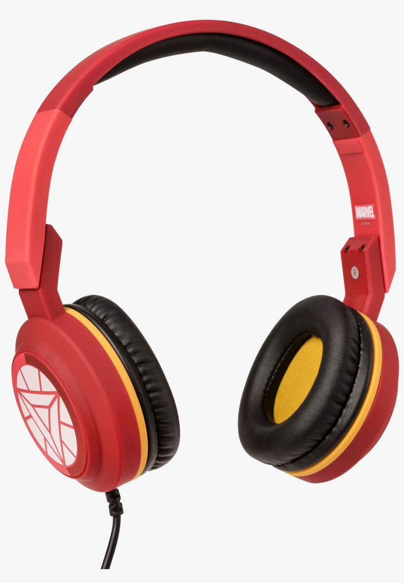 Marvel Iron Man Foldable Headphones, transparent png