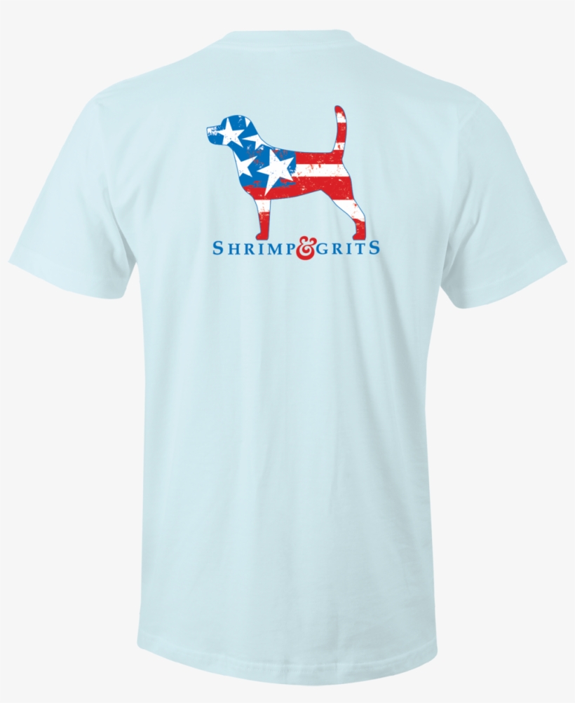 Shrimp & Grits Usa Pup T- Ice Blue - Shrimp And Grits, transparent png