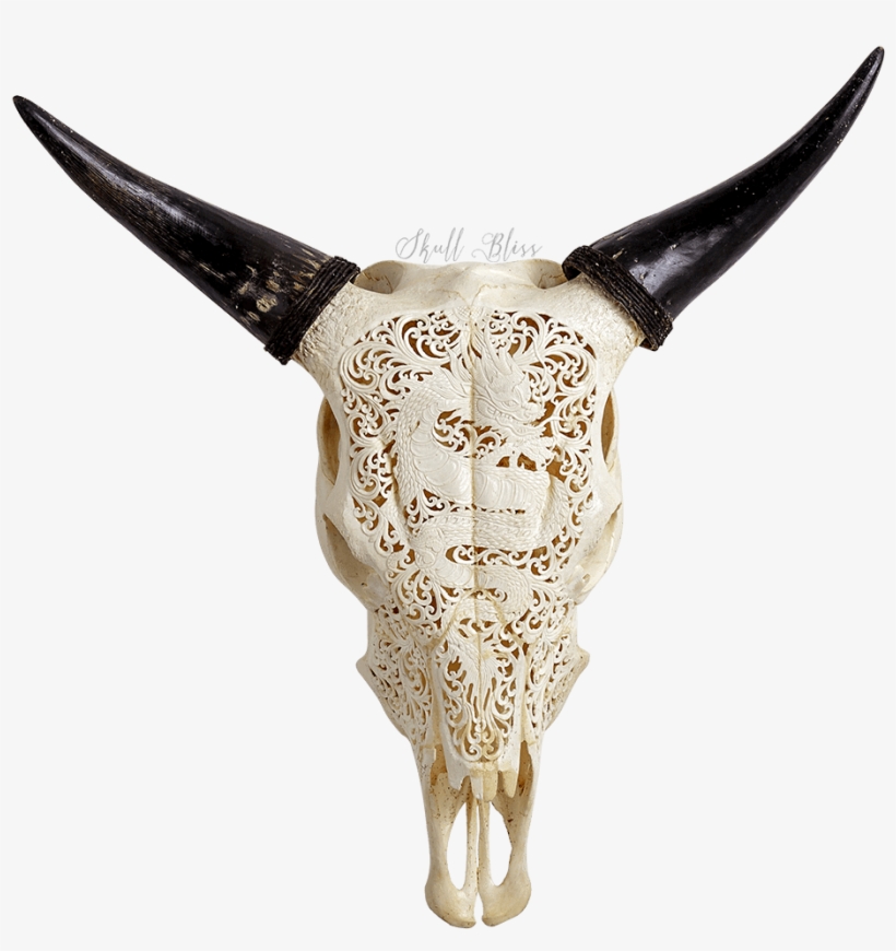 Carved Cow Skull - Laser Engraver Cow Skull, transparent png