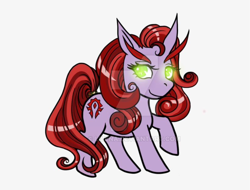 Lilena, Blood Elf, Curved Horn, Elf, Glowing Eyes, - Cartoon, transparent png