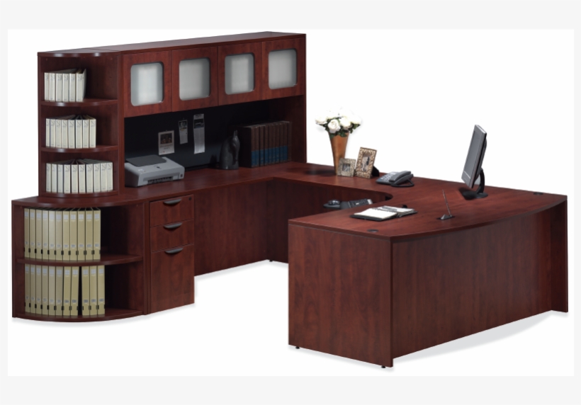 Home Office Desk - Bookcase, transparent png