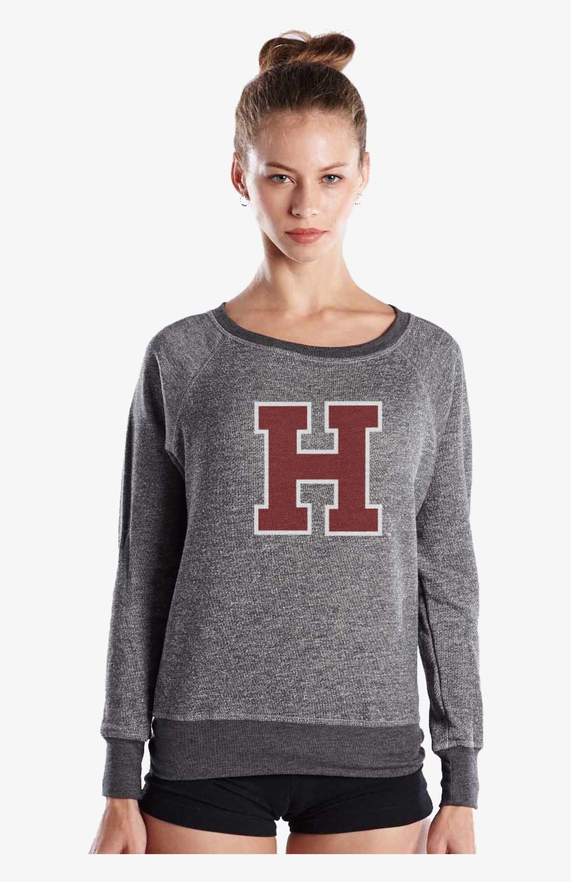 Harvard University Women's French Terry Raglan Boatneck - Raglan Sleeve, transparent png