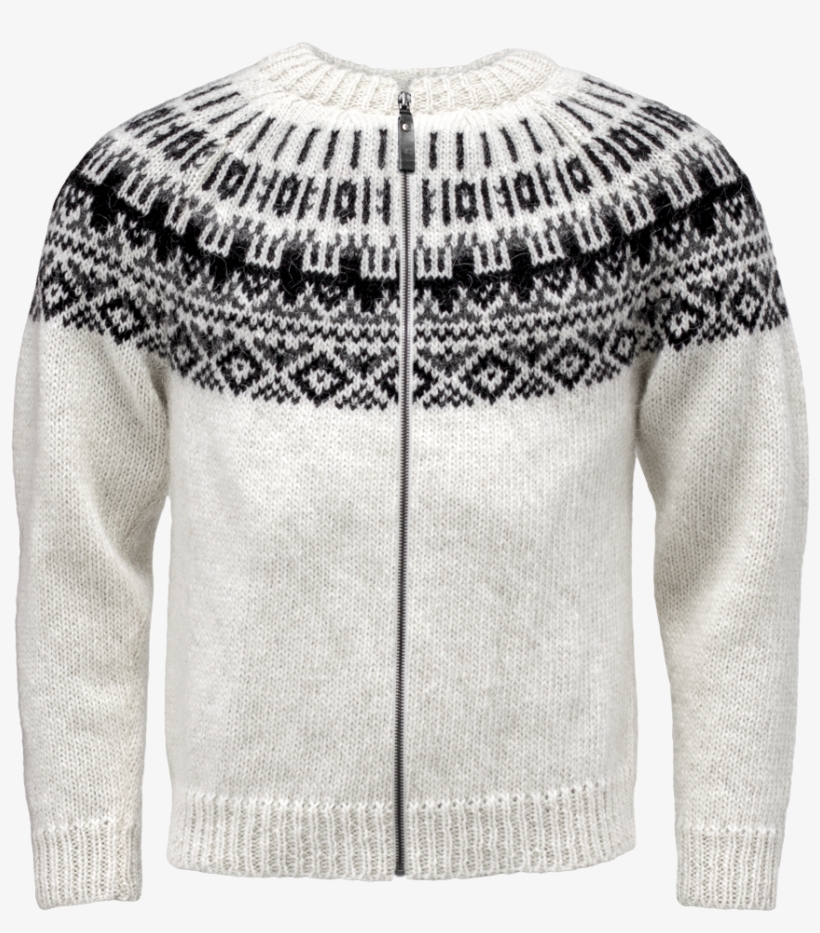 Elis Wool Sweater With Full Zip - Mens Sweaters Iceland, transparent png