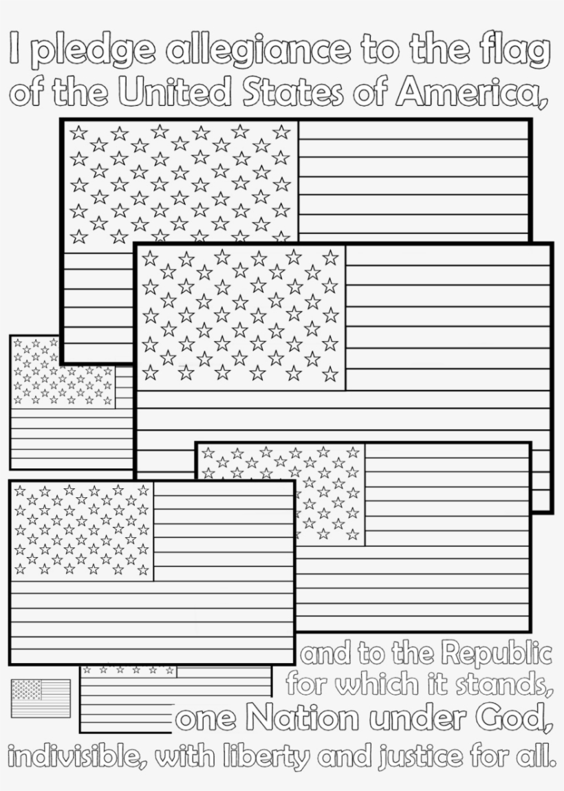 Pledge Of Allegiance Coloring Page, transparent png
