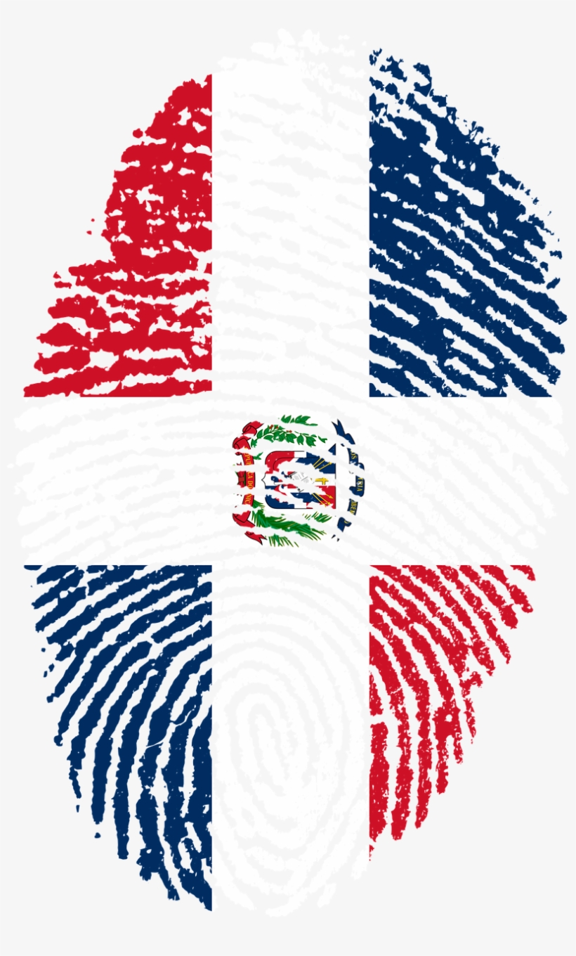 Travel, Dominican Republic Flag Fingerprint Countr - Dominican Republic Flag Art, transparent png