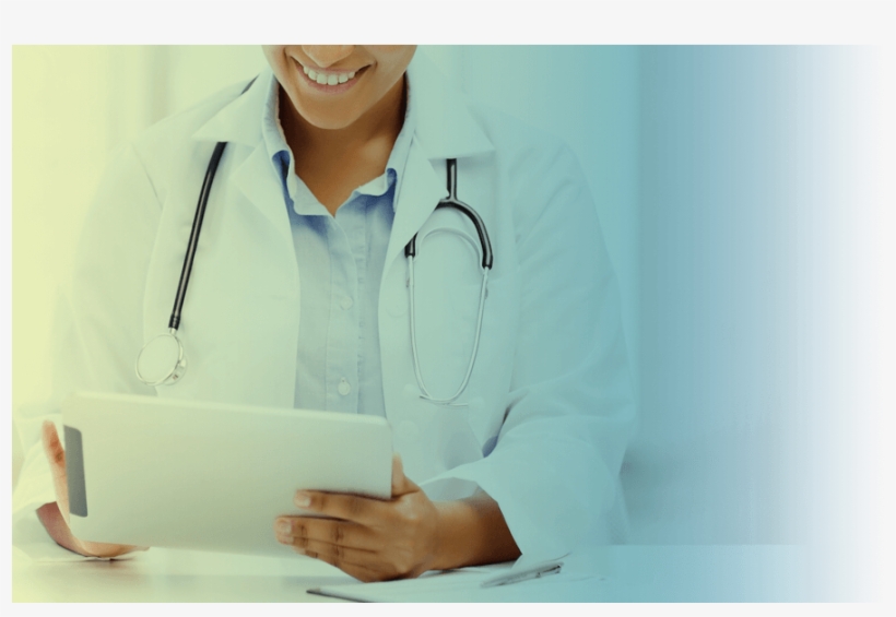 Doctor With Laptop And Pregnant Woman At Clinic Xl - Health Care, transparent png