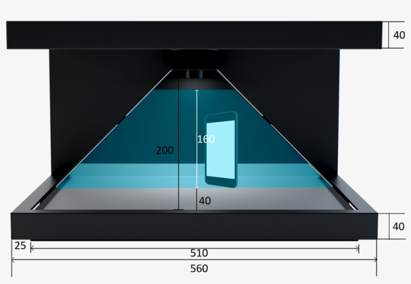2 Measurement Front - Holographic Display, transparent png
