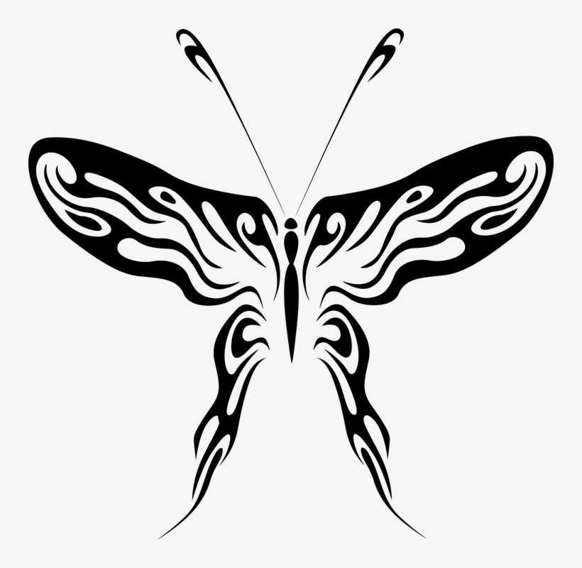 Butterfly Drawings Black And White 27, Buy Clip Art - Dibujos De Mariposas Artisticas, transparent png