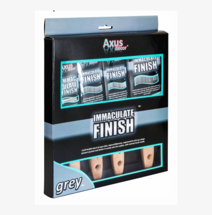 Axus Grey Immaculate Finish Brush 4 Pack - Axus Décor Immaculate Finish Brush Set - Grey, transparent png