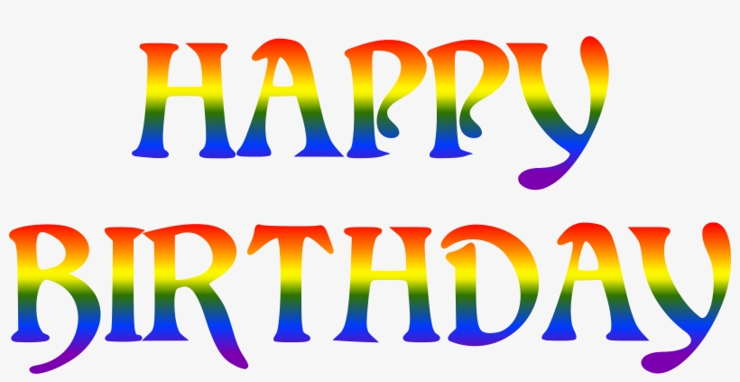 This Free Icons Png Design Of Happy Birthday Rainbow, transparent png