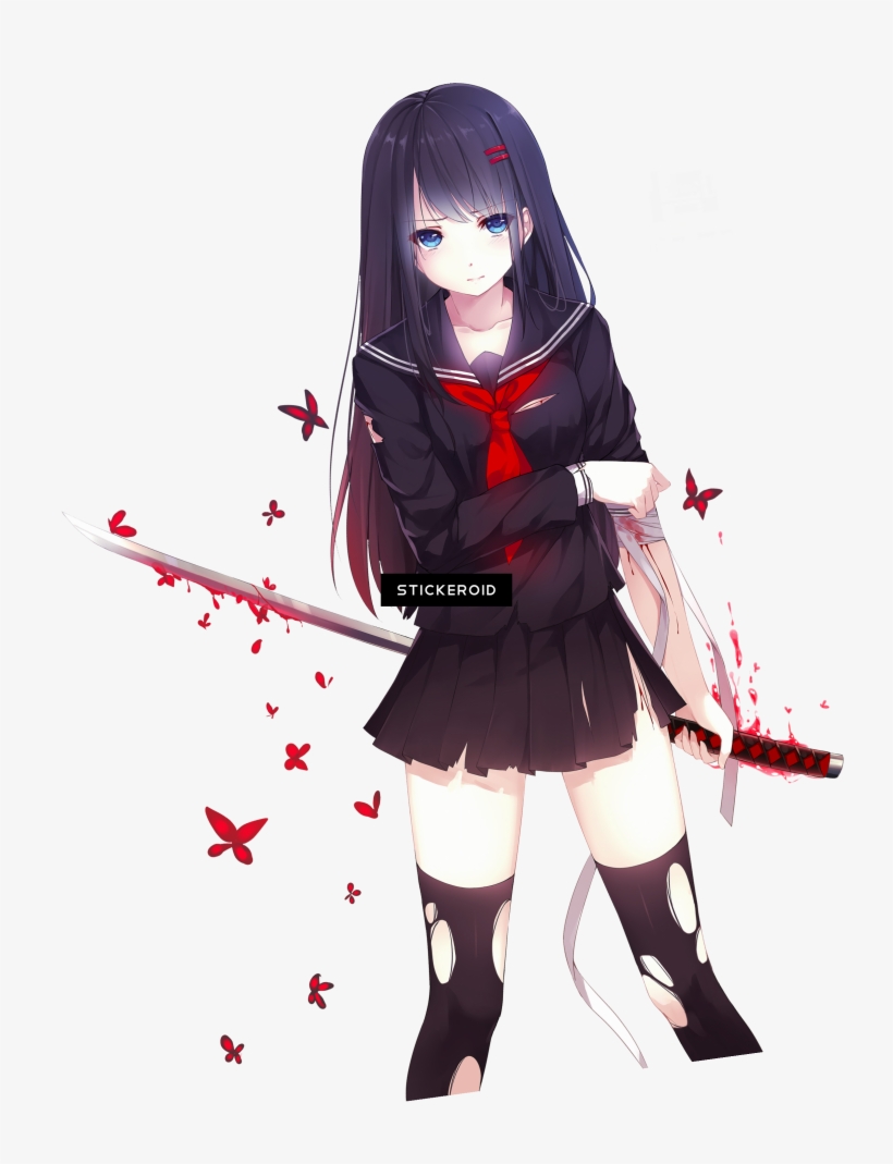 Anime Girl - Anime Girl With Blade, transparent png