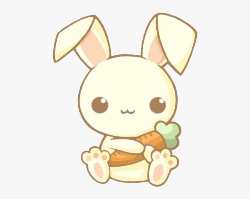 Aqui Les Dejo Pngs Kawaii 100% Echos Por Mi Tienen - Bunny Holding A Carrot, transparent png