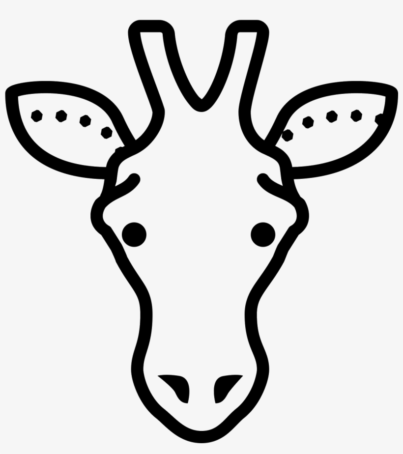 This Icon Is Depicting A The Head Of A Giraffe And - Northern Giraffe, transparent png