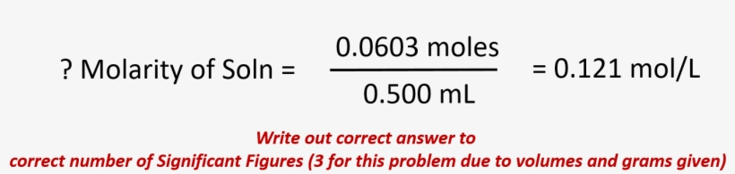 Plug Values Into The Molarity Equation - Carmine, transparent png