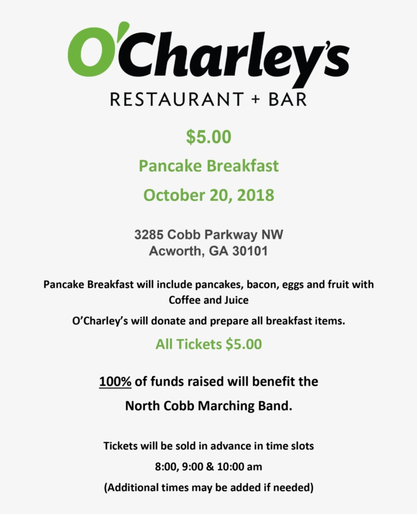 O'charleys Pancake Breakfast - Ocharleys Coupons October 2018, transparent png