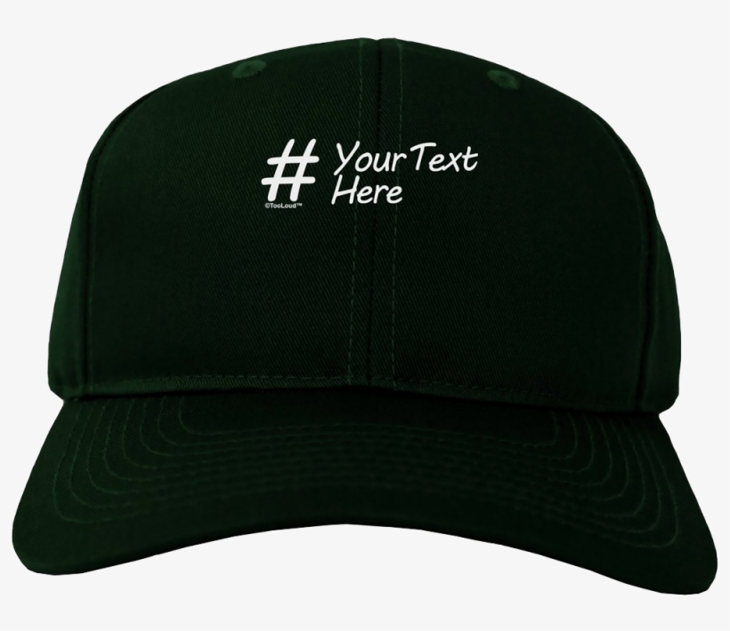Hashtag Adult Dark Baseball Cap - Tooloud Personalized Hashtag Adult Dark Baseball Cap, transparent png