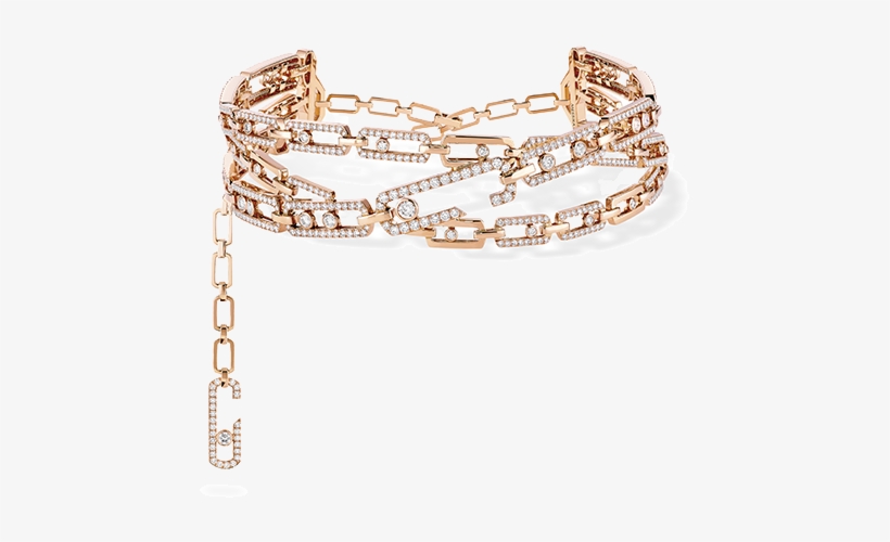 Move High Jewelry Addiction Half Pavé Choker - Messika Gigi Hadid Collection, transparent png