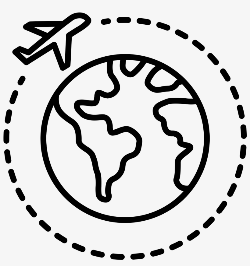 Get Tefl Certified To Teach English Abroad - Airplane And Globe Icon, transparent png