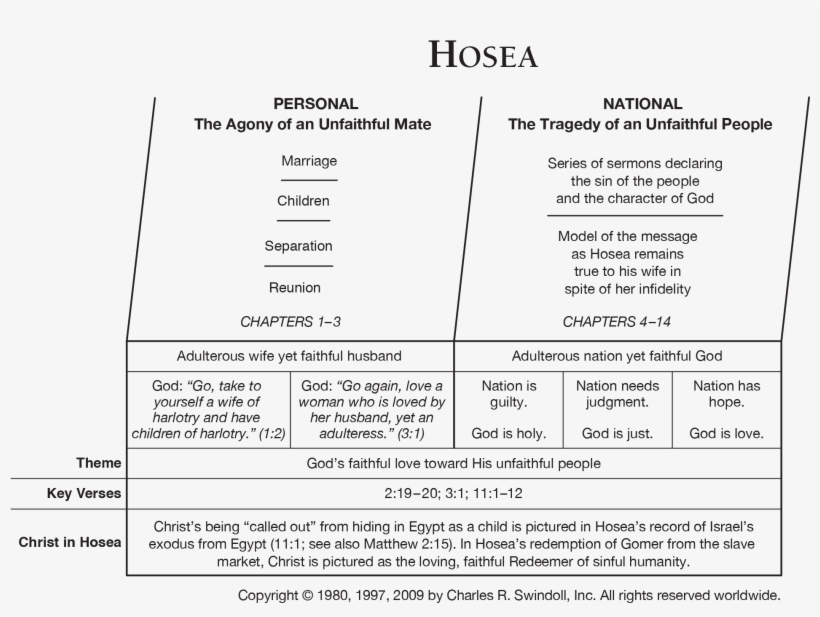 Hosea Overview Chart - Book, transparent png