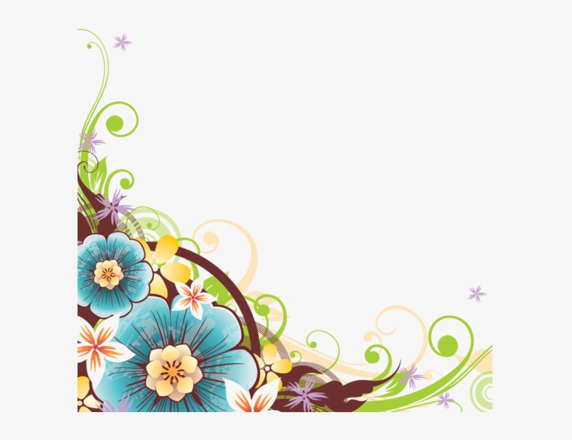 Coins,corners,bordures - Flower Vector Border Png, transparent png