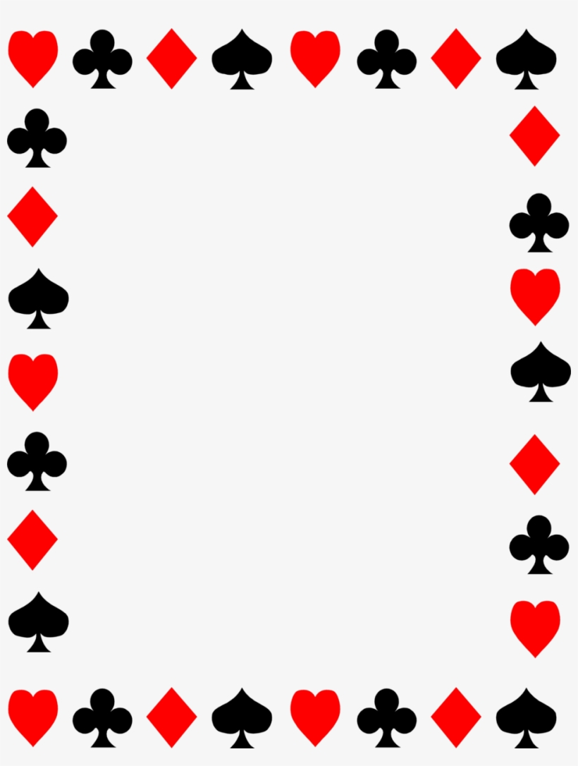 Free Stock Photo Playing Cards Border Clip Art 958x1223 PNG