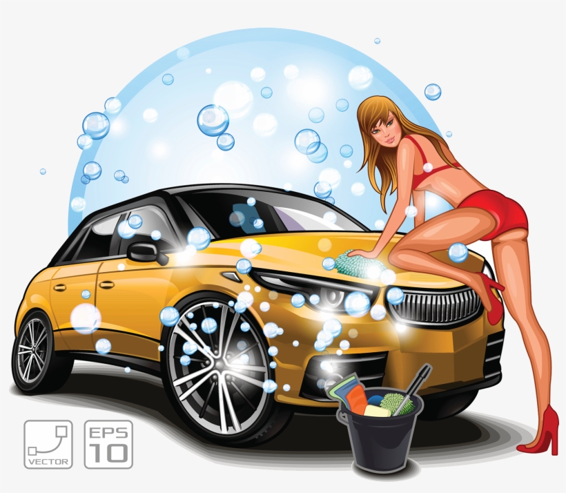Freeuse Wash Illustration Beauty Transprent Png Free - Car Washing Image Png, transparent png