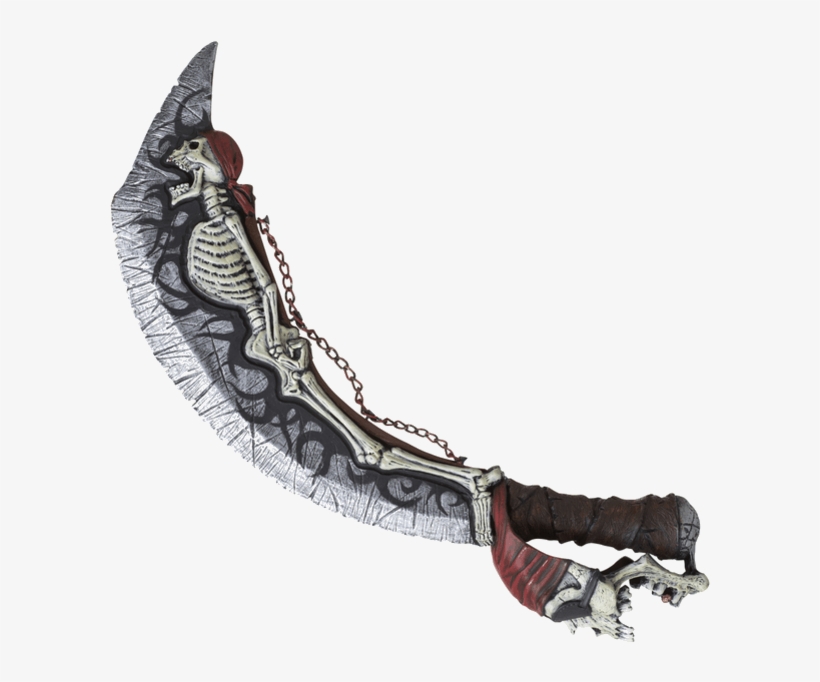 Pirate's Skeleton Destroyer Sword, transparent png