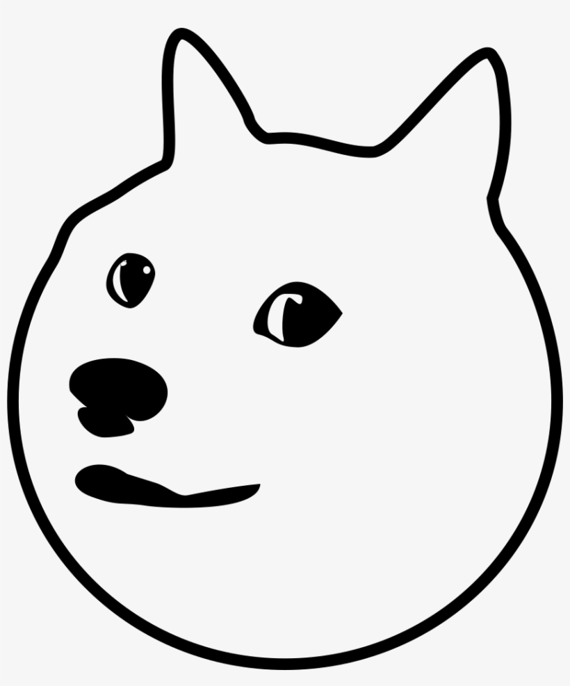 Doge Comments - Doge Black And White Png, transparent png