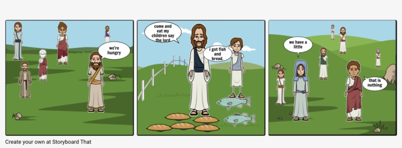 Samantha Lusk Loaves And Fishes - Cartoon, transparent png