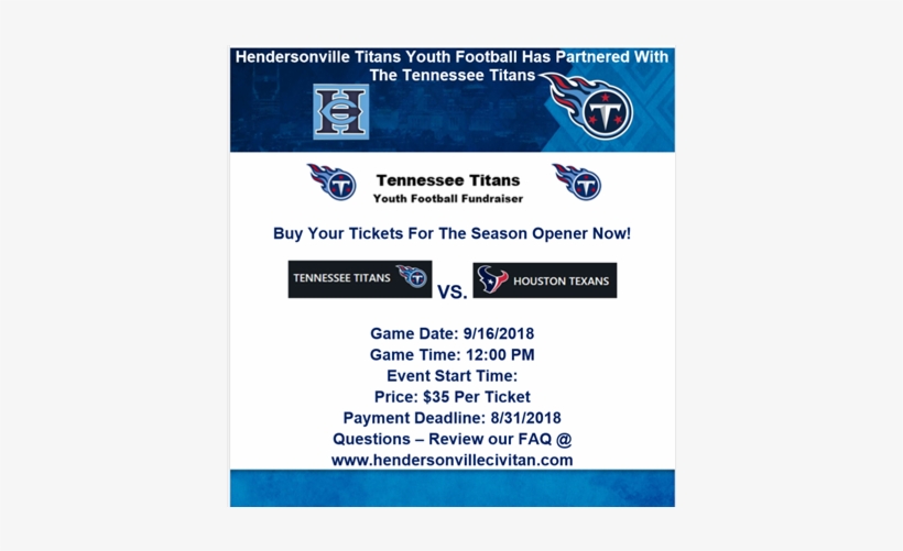 Tennessee Titans Youth Football Fundrai - American Football, transparent png