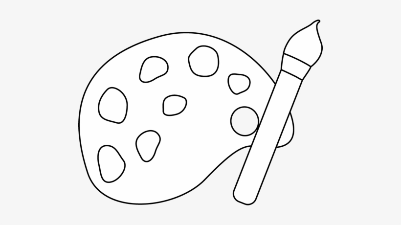 Clip Transparent And Paint Brush Clip - Paints Black And White, transparent png