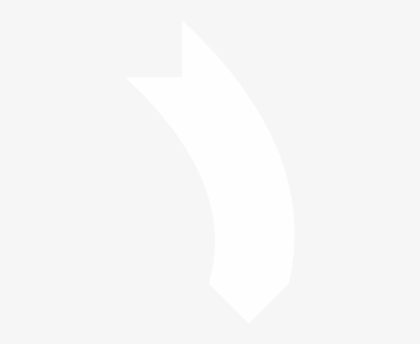 Curved White Arrow Png Clip Black And White Stock - Bent Arrow White Png, transparent png