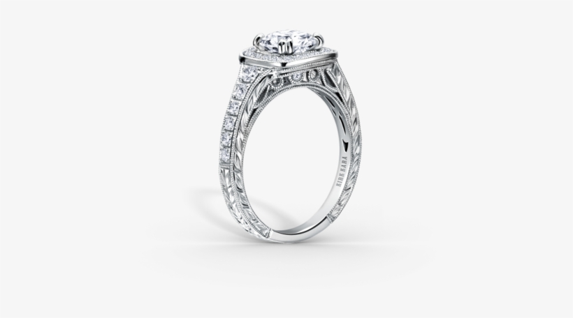 Kirk Kara Carmella K1170dc-r - 3.25ct White Cushion Halo Engagementset 925 Sterlingsilver, transparent png