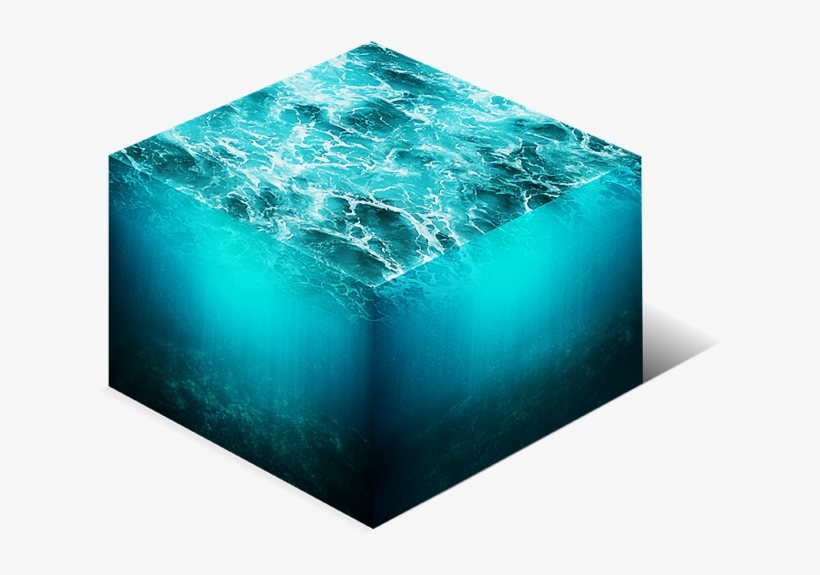 Isometric Water Cube 3d Cross Section Png Stock Photo - Water Cube Texture, transparent png