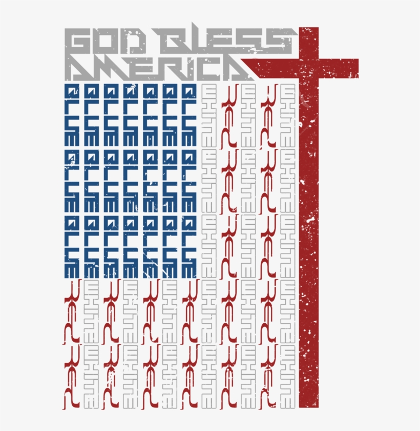 God Bless America - T-shirt, transparent png