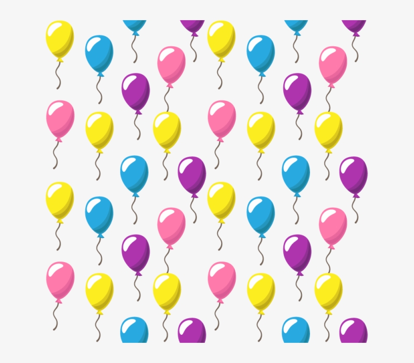 Background Pattern With Party Balloons Of Different - Fundo Baloes Png, transparent png