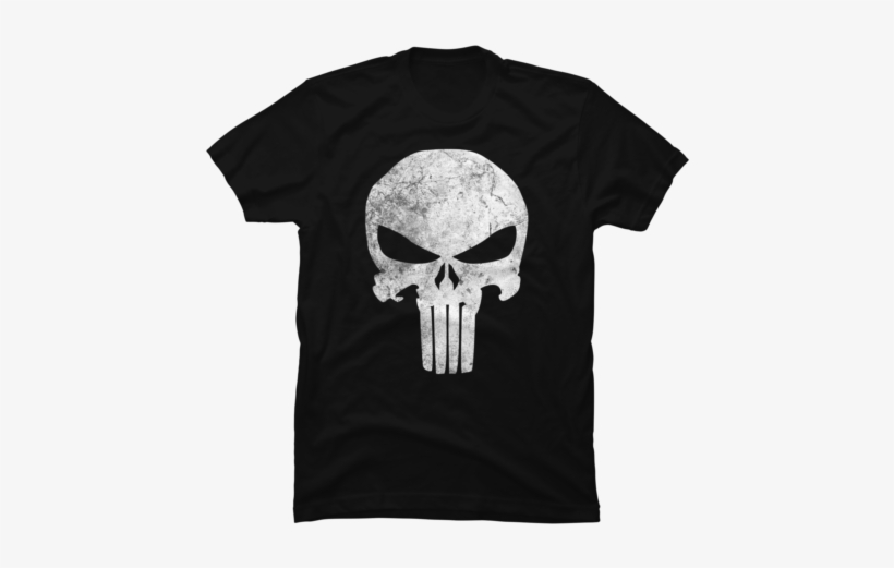 Punisher Skull Grunge - Knxwledge T Shirt, transparent png