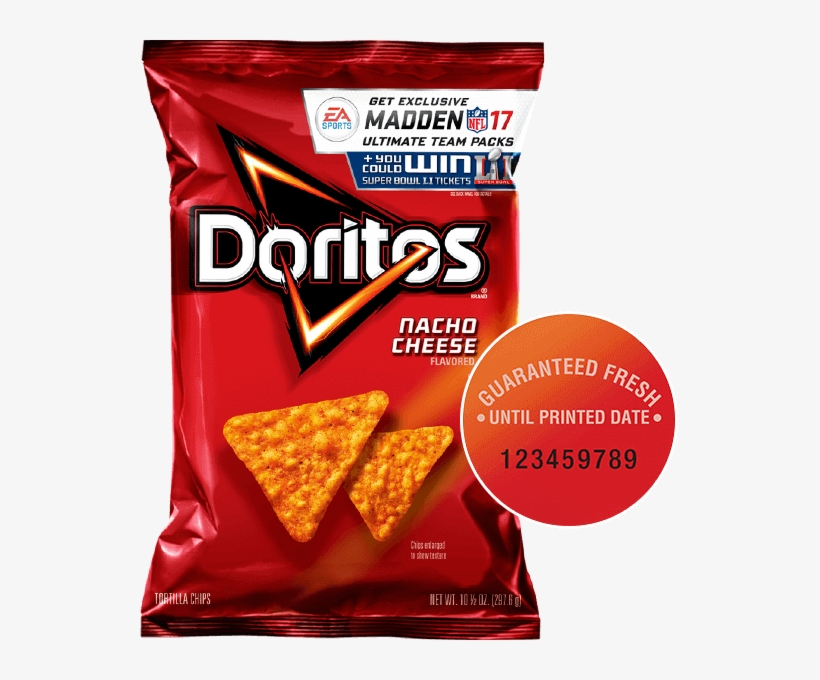 Doritos Madden 17 Sweepstakes - Doritos Flavored Tortilla Chips, Nacho Cheese - 7 Oz, transparent png