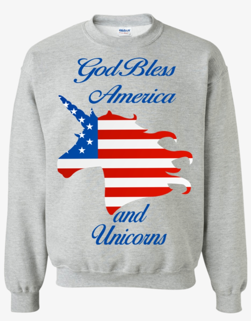 Unicorn T Shirts God Bless America And Unicorn Hoodies - Cheers T-shirt & Hoodie, Sweatshirt, transparent png